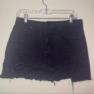 Forever 21 Black Denim Skirt